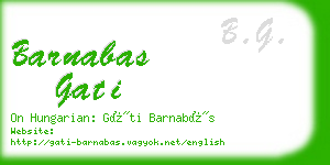 barnabas gati business card